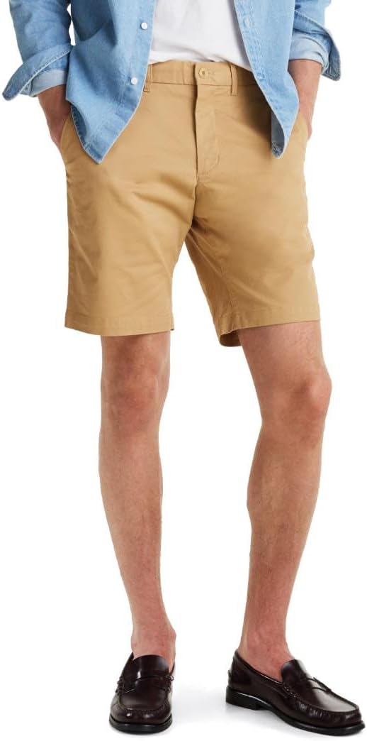 51GUFuV48PL._AC_SL1080_.jpg Men's Casual Cotton Shorts 9 Inch with Stretch, Also Available in Big and Tall - Image 1