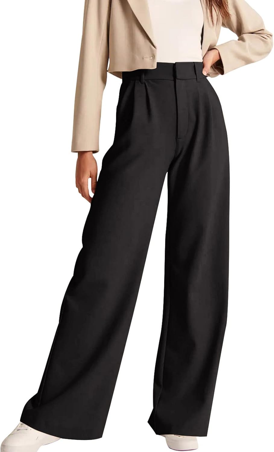 51NUGszUjUL._AC_SL1500_.jpg High Waisted Work Pants for Women Business Casual Outfits 2026 Office Dress Pants Trousers with Pockets - Image 1