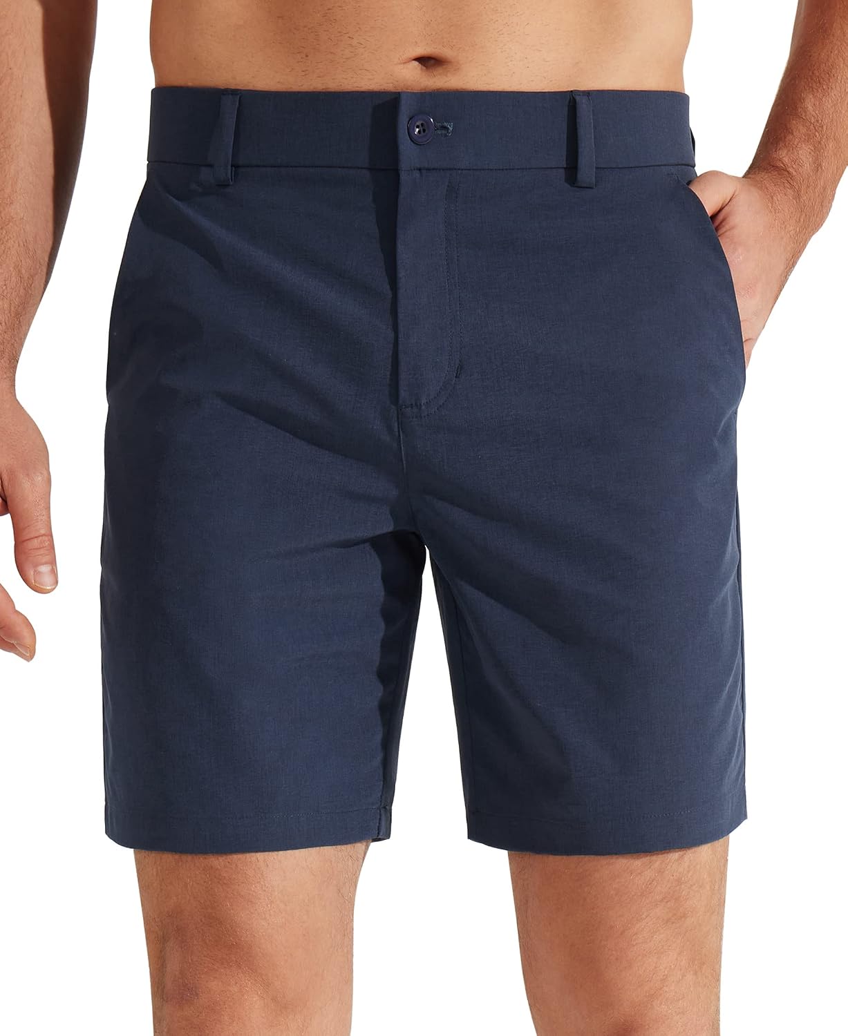 718t3ZqPc1L._AC_SL1500_.jpg Mens Golf Shorts 7"/9" Work Dress Shorts Casual Flat Front Hybrid Short Lightweight Quick Dry Water Resistant - Image 1