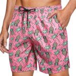 7inch Mens Swim Trunks: with Mesh Liner Pockets Drawstring Quick Dry Stretch Lined Funny Beach Swimming Pool Surf