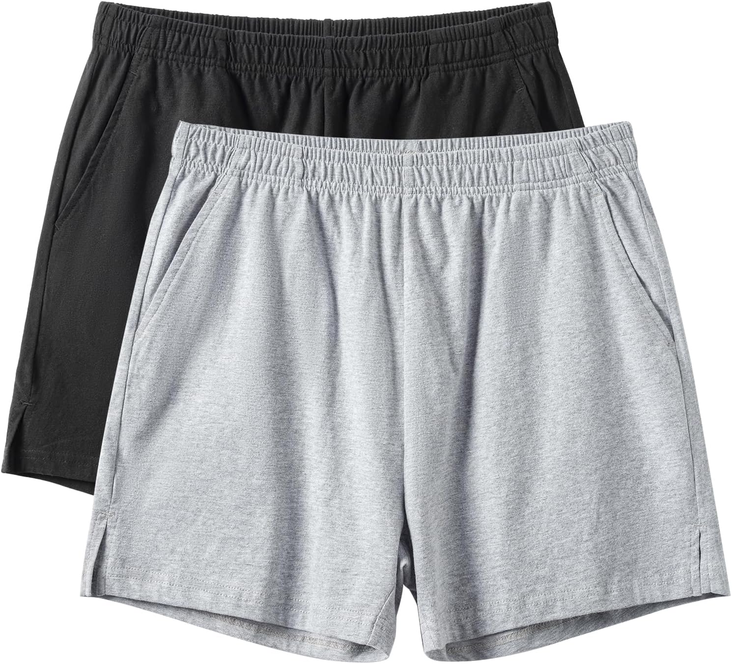 81kiA4UuQHL._AC_SL1500_.jpg Mens Lounge Shorts 4 inch Pajama Lightweight Cotton Sp Bottoms with Pockets - Image 1